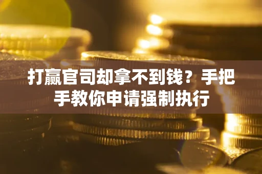 武汉打赢官司却拿不到钱？手把手教你申请强制执行
