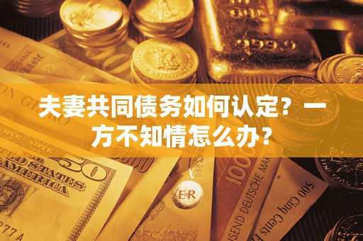 武汉夫妻共同债务如何认定？一方不知情怎么办？