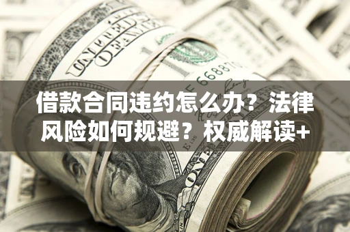 武汉借款合同违约怎么办？法律风险如何规避？权威解读+实用指南