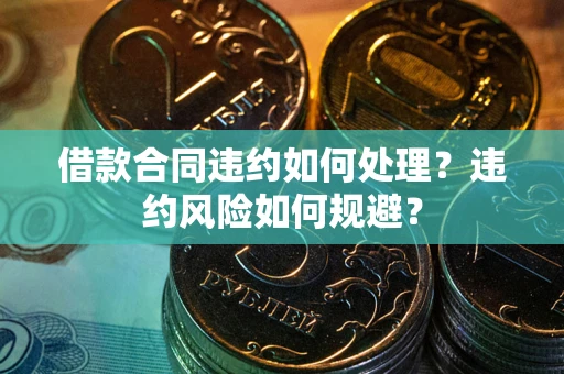武汉借款合同违约如何处理？违约风险如何规避？
