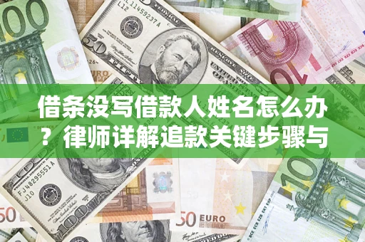 武汉借条没写借款人姓名怎么办？律师详解追款关键步骤与证据链构建