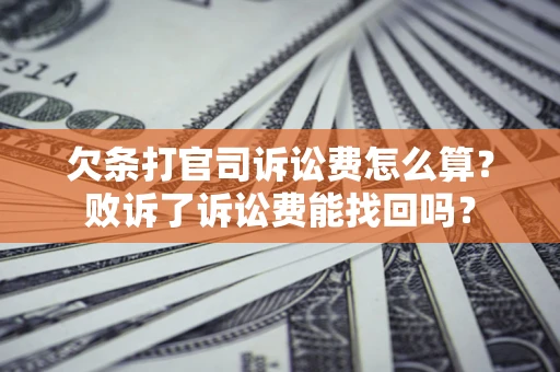 武汉欠条打官司诉讼费怎么算？败诉了诉讼费能找回吗？