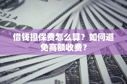 武汉借钱担保费怎么算？如何避免高额收费？