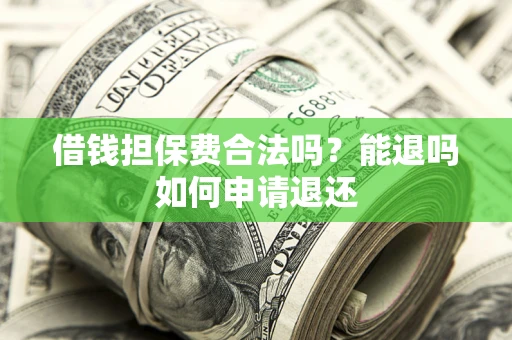 武汉借钱担保费合法吗？能退吗如何申请退还