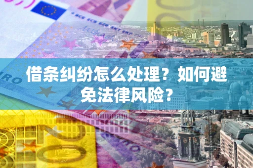 武汉借条纠纷怎么处理？如何避免法律风险？