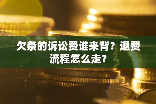 武汉欠条的诉讼费谁来背？退费流程怎么走？